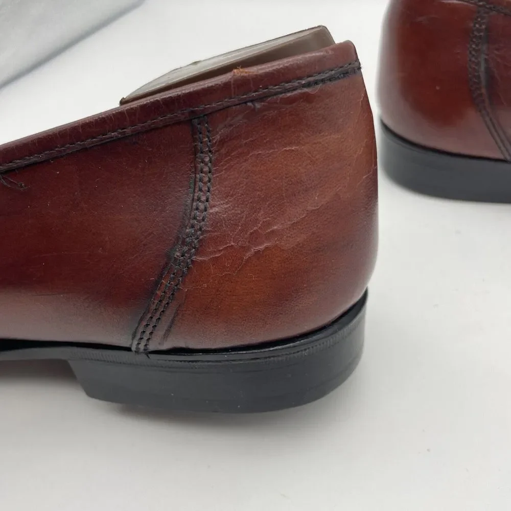 NWOB STUART McGUIRE Burgundy Croc Print  Braided‎ Loafers Sz 9.5 New Without Box - Picture 5 of 8